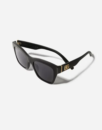 Dolce & Gabbana Zebra-print Square-frame Sunglasses In Black