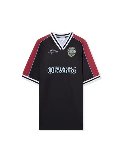 Off-white Poly Mesh Soccer Mini Dress In Black