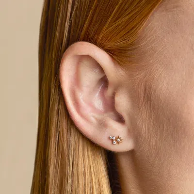 Astrid &amp; Miyu Cluster Chain Drop Studs Cracker  / No Micron / No Size