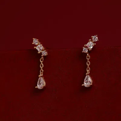 Astrid &amp; Miyu Cluster Chain Drop Studs Cracker  / No Micron / No Size