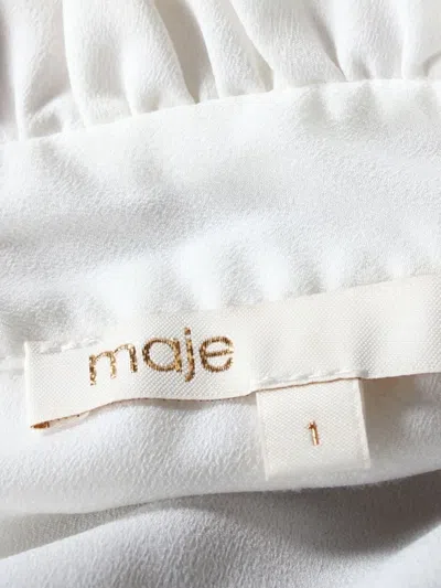 Pre-owned Maje Tie-neck Wool Sweater In Brown