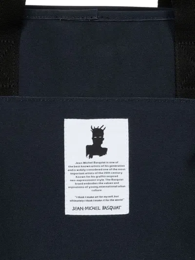 Eastpak X Jean-michel Basquiat Shopp'r Printed Tote Bag In Black