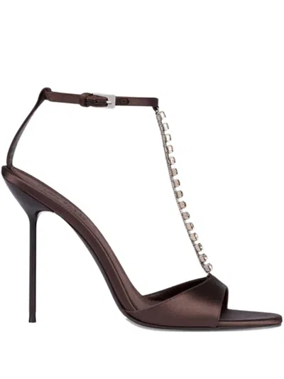 Paris Texas Lidia T-strap Heeled Sandals 105 In Brown