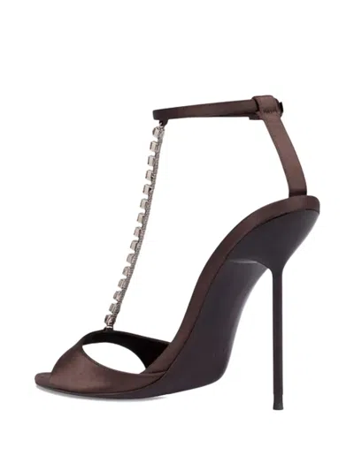 Paris Texas Lidia T-strap Heeled Sandals 105 In Brown