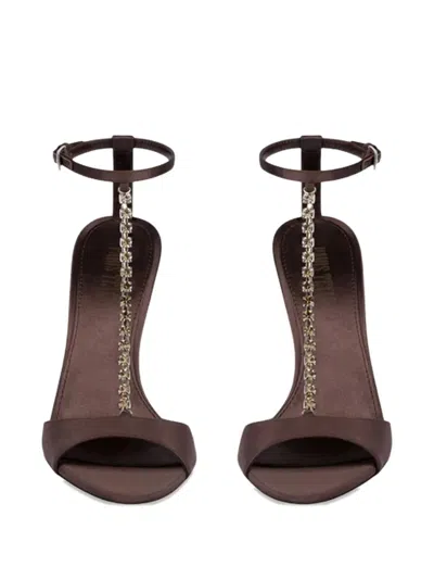 Paris Texas Lidia T-strap Heeled Sandals 105 In Brown