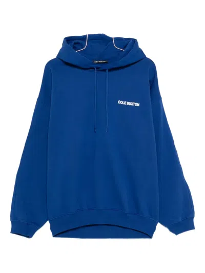 Cole Buxton Logo-print Hoodie In Blue