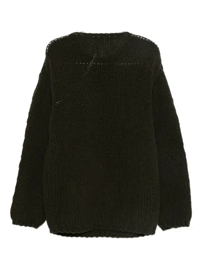 Label Under Construction Ribbed-trim Jumper In Green