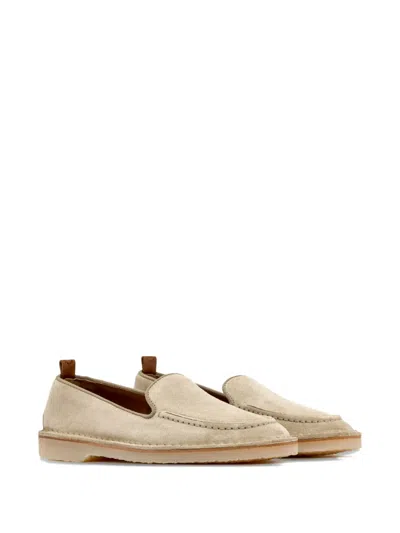 Buttero Suede Loafers In Neutral