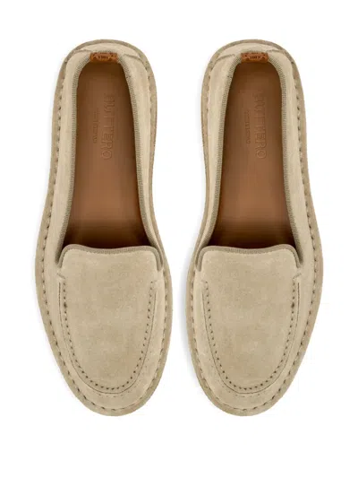 Buttero Suede Loafers In Neutral