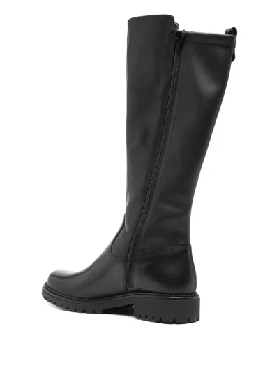 Tamaris Leather Boots In Black