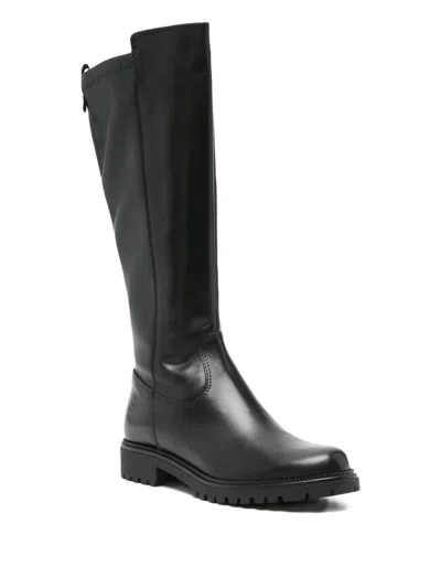 Tamaris Leather Boots In Black