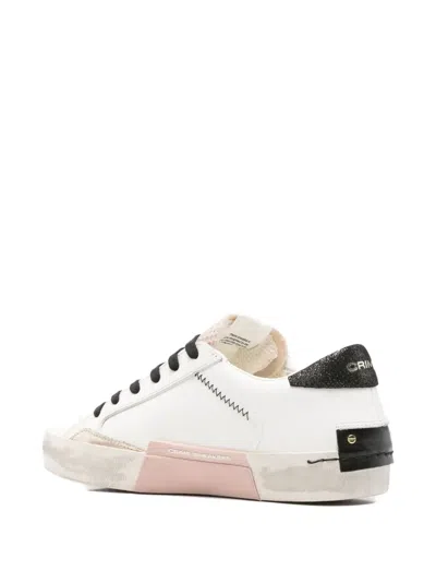 Crime London Distressed Sneakers In White