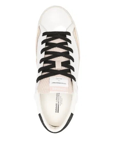 Crime London Distressed Sneakers In White