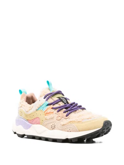Flower Mountain Panelled-design Sneakers In Neutral