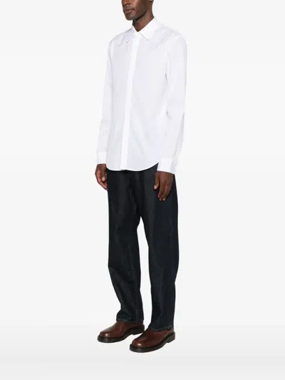 Paul & Joe Pointed-collar Cotton Shirt In White