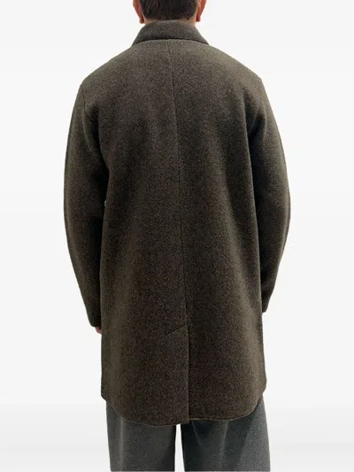 Rayne 1896 Buttoned Wool Coat In Brown