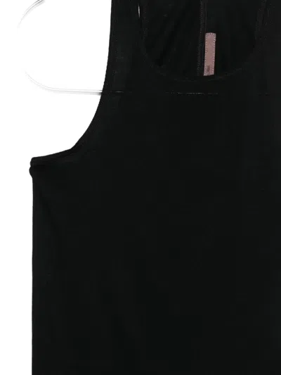 Rick Owens Basic Viscose Blend Jersey Tank Top In Black