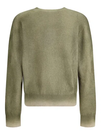 Aragona Cashmere Crewneck With Gradient Effect In Green