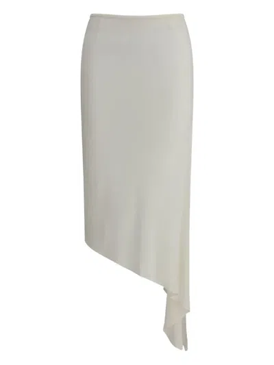 Francesco Murano Asymmetric Midi Skirt In Gray