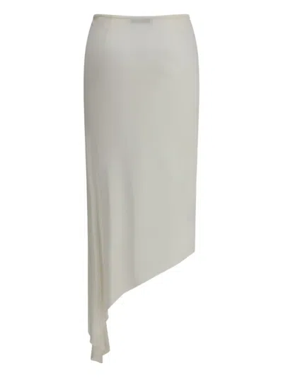 Francesco Murano Asymmetric Midi Skirt In Gray