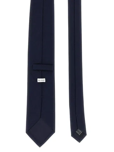 Pal Zileri Slim Silk Tie Featuring Keeper Loop In Blue