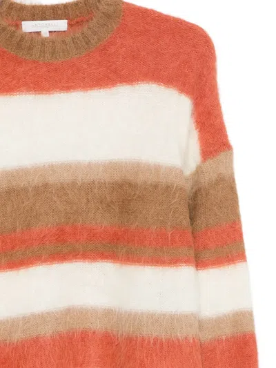 Antonelli Striped Knitted Sweater In Multi