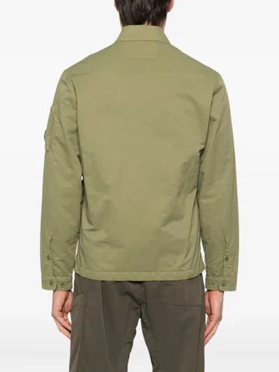 C.p. Company Lens-detail Shirt Jacket In Green