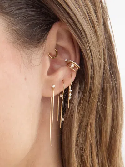Zoë Chicco Diamond Wire Threader Earrings In Gold