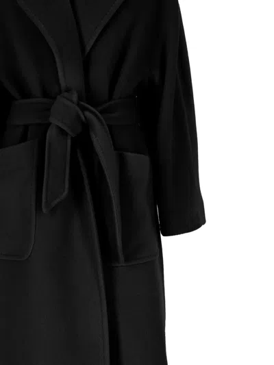Tagliatore Maxi Coat With Belt Loops And Pockets In Black