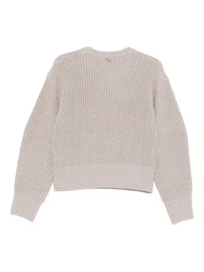 Liu •jo Lurex-detail Sweater In Neutral