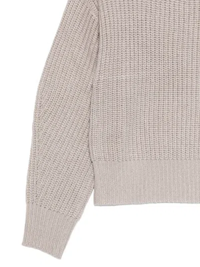 Liu •jo Lurex-detail Sweater In Neutral