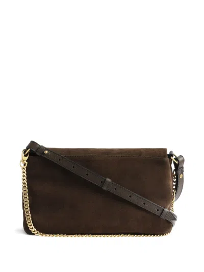 Zadig & Voltaire Rocky Ii Wings-detail Chain-strap Satchel Bag In Brown