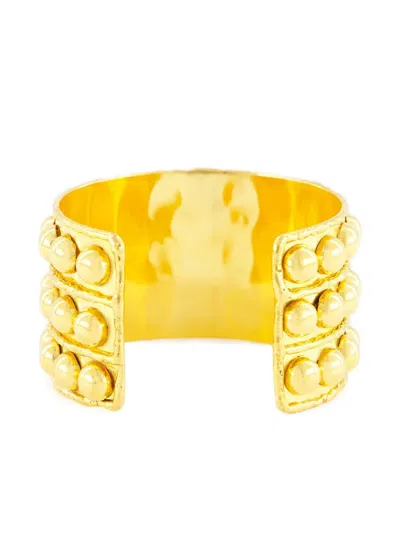 Sylvia Toledano Beaded Cuff Bracelet In Gold