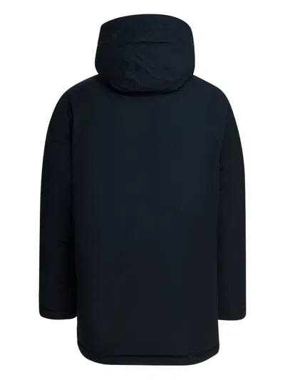 Mammut Buttoned Hooded Parka In Blue