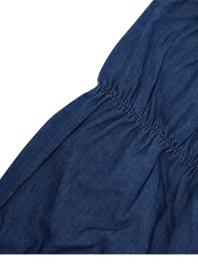 Il Gufo Gathered-sleeve Shirt In Blue