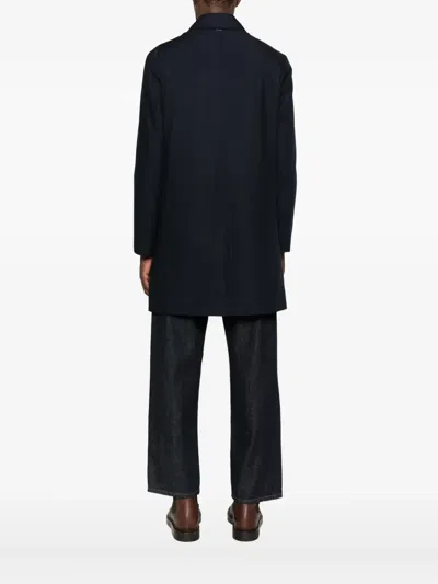 Corneliani Single-breasted Button-fastening Coat In Blue