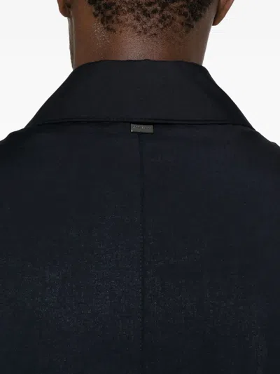 Corneliani Single-breasted Button-fastening Coat In Blue