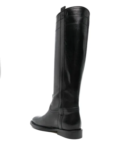 Anna F . Low Heels Boots In Black