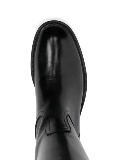 Anna F . Low Heels Boots In Black