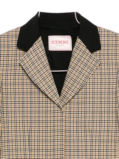 Iceberg Check-pattern Jacket In Neutral