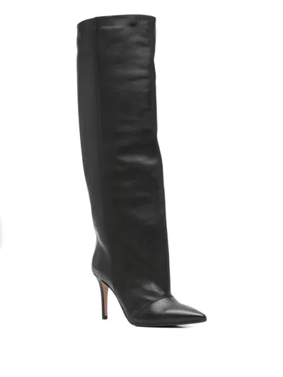 Fabio Rusconi High Heels Boots In Black Leather In Black