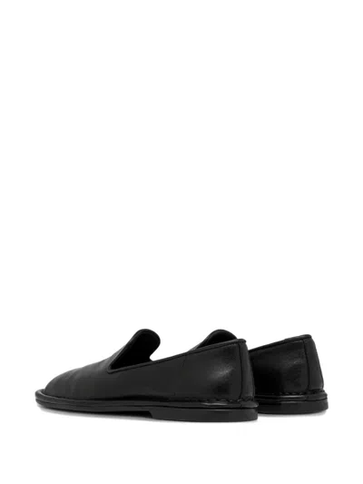Buttero Leather Loafers In Black