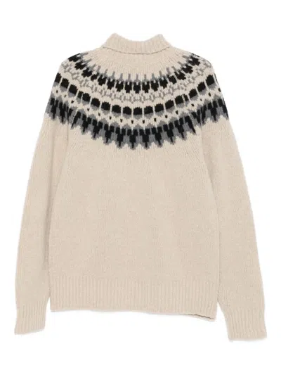 Barena Venezia Patterned Roll-neck Sweater In Multi