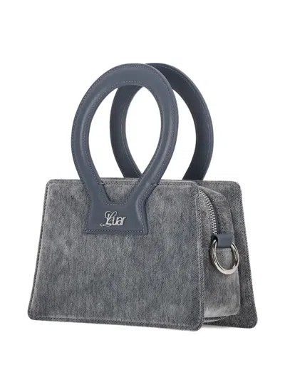 Luar Enzyme Round-handle Logo Tote Bag In Burgundy