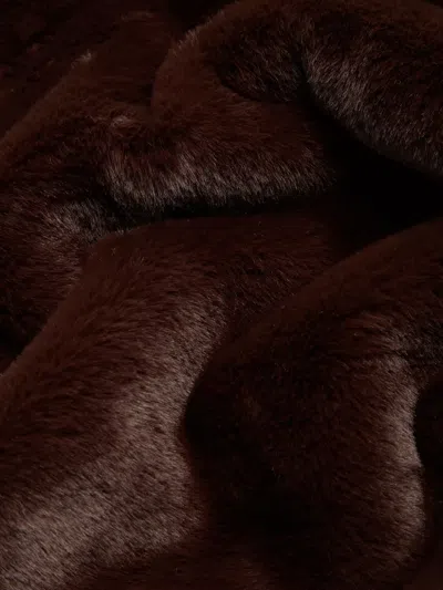 Apparis Brady Faux Fur Throw Blanket In Brown