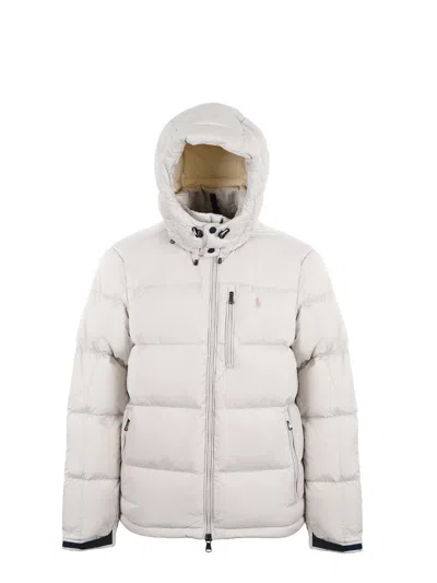 Polo Ralph Lauren Nylon Down Jacket In White