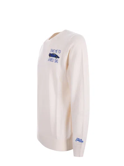 Mc2 Saint Barth Logo Embroidered Crewneck Jumper In Multi