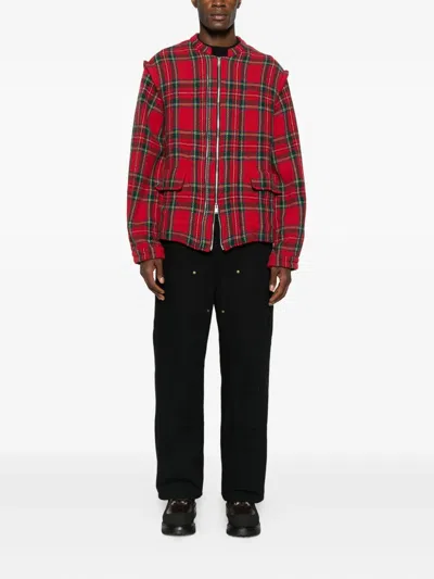 Undercover Plaid Jacket In Red
