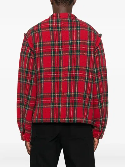 Undercover Plaid Jacket In Red