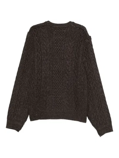 Camiel Fortgens Cable-knit Jumper In Brown